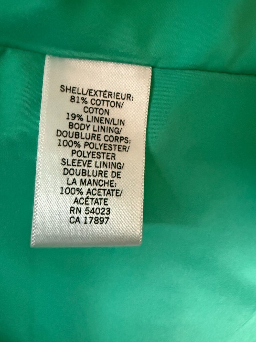 BANANA REPUBLIC Mint Green Tweed Cotton Linen Short Suit Set Blazer 6 Shorts 8 - Picture 16 of 16